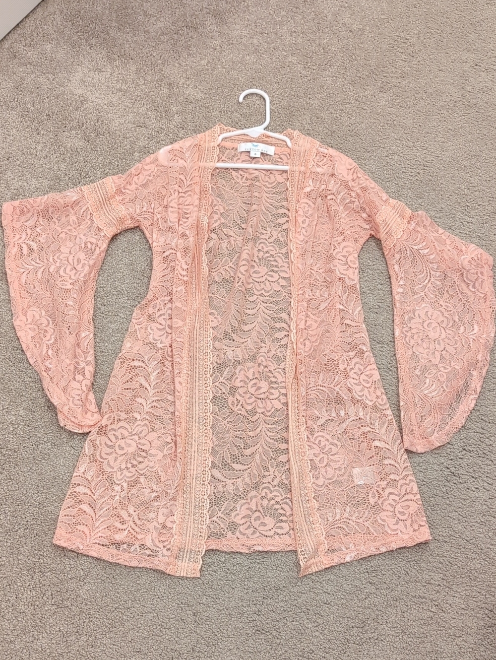 Peach Lace Kimono